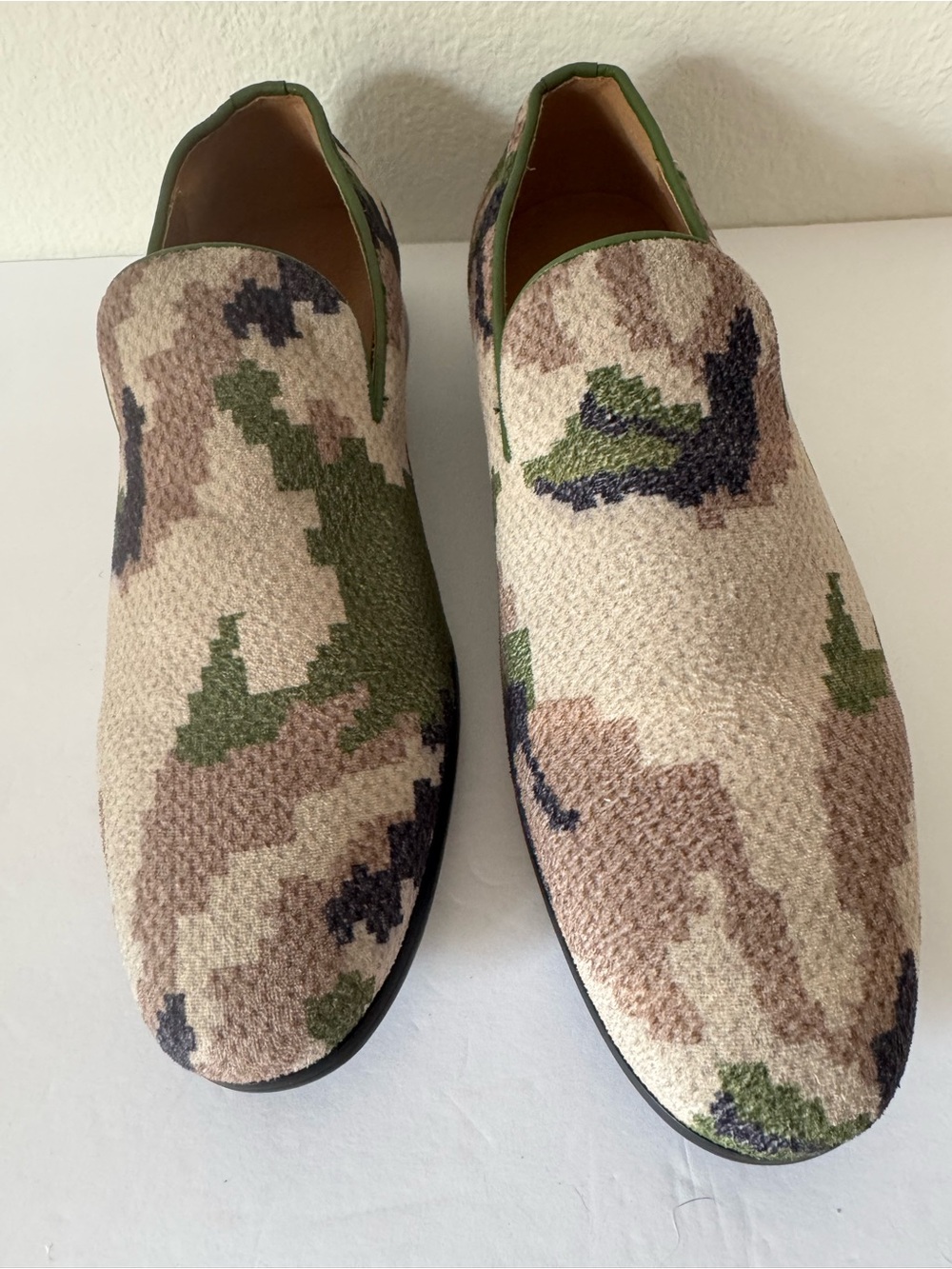 Saks Fifth Avenue Men’s Skylar Camo Slip-On Loafers - Green/Tan/Black SZ 7M